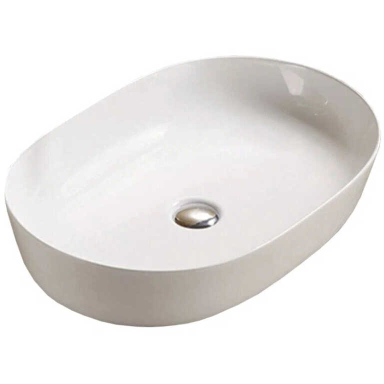 Раковина накладная Azario 600х415х135  глянец белая AZ-2143P SP