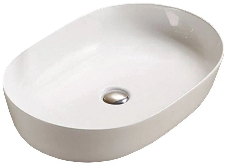 Раковина накладная Azario 600х415х135  глянец белая AZ-2143P SP