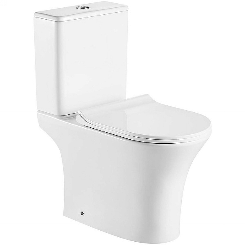 Унитаз-компакт AZARIO FRETTA ROUND 650x340x790 напольный, безободковый AZ-7121