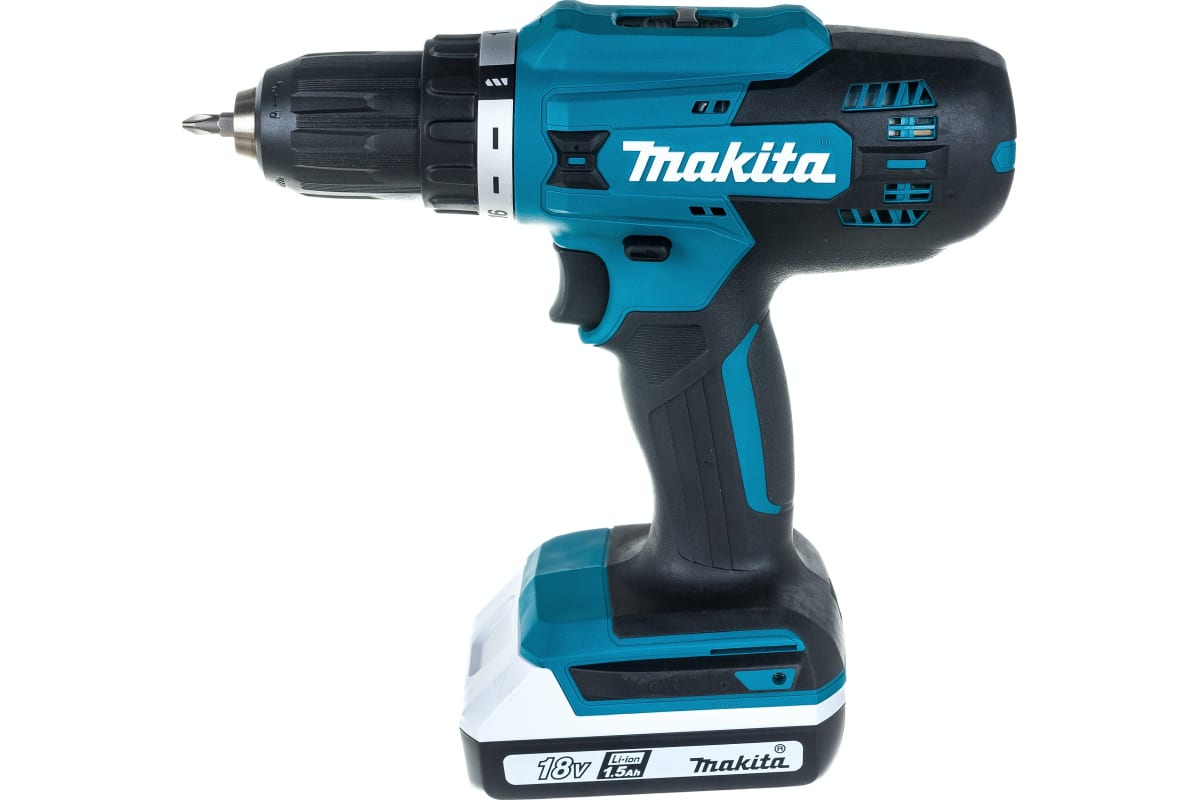 Дрель-шуруповерт акк. MAKITA DF488DWE 18В БЗП 42Нм 2х1,5Ач
