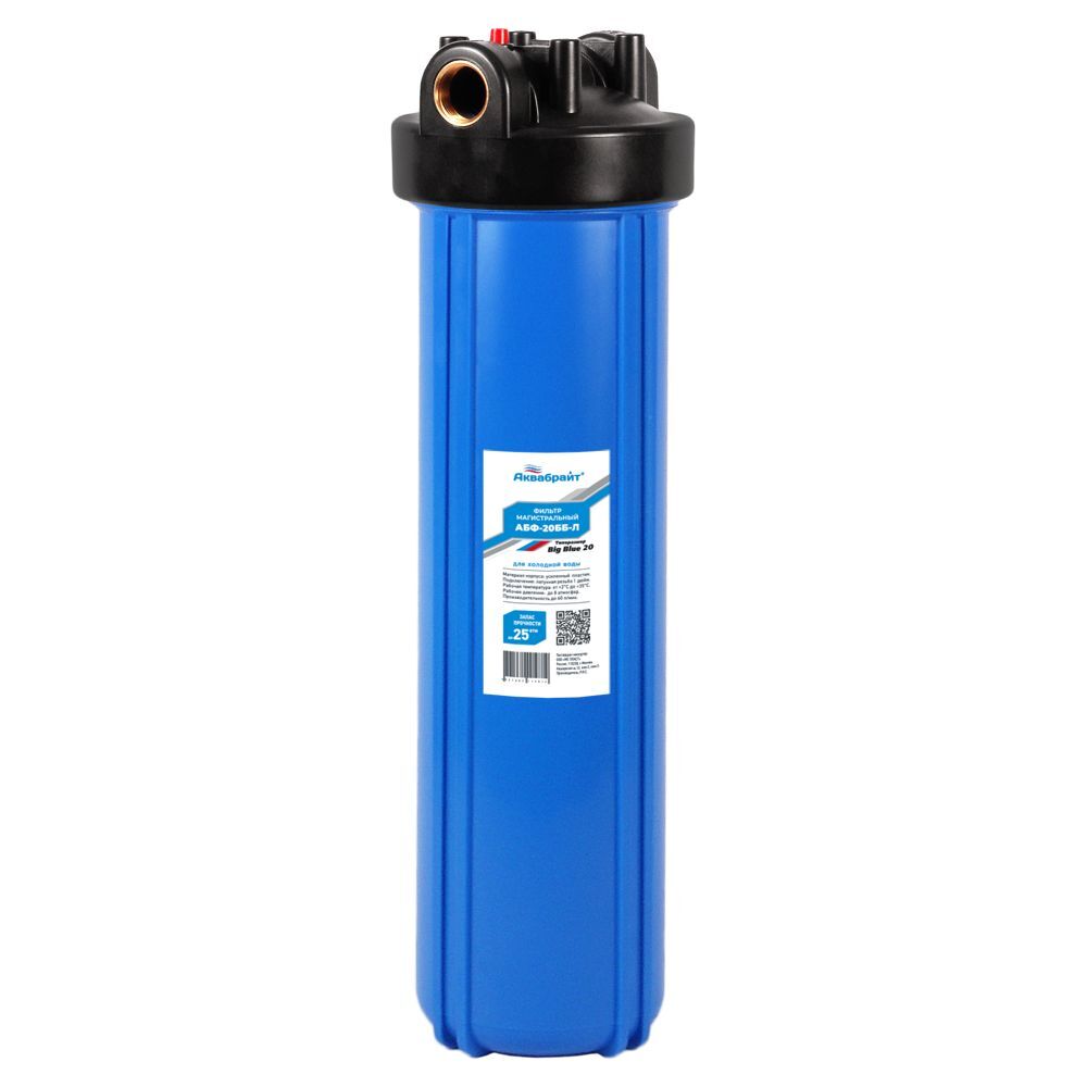 Корпус АКВАБРАЙТ Big Blue 20" 1" (латун. резьбы, ключ) АБФ-20ББ-Л BB20" Корпус АКВАБРАЙТ Big Blue 20" 1" (латун. резьбы, ключ) АБФ-20ББ-Л BB20"