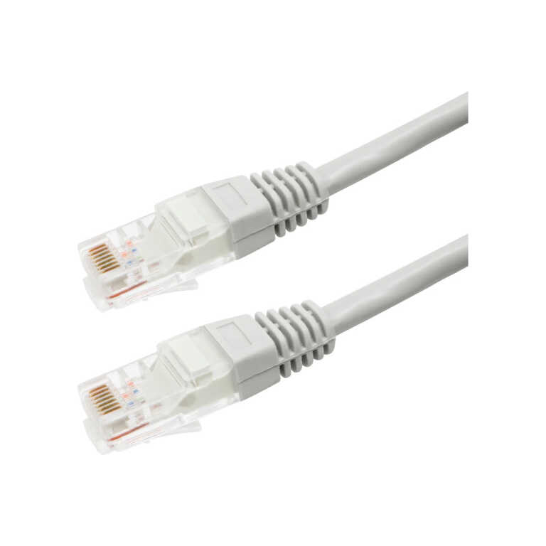 Патч-корд UTP CAT5e литой 5м ПВХ серый OXION