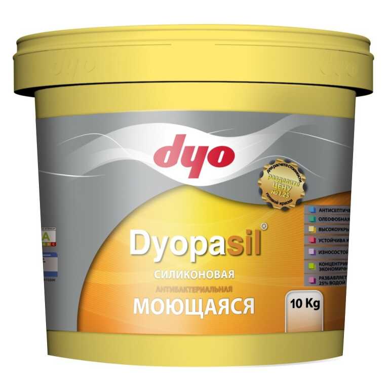 Краска интерьерная силиконовая антибактериальная моющаяся DYO DYOPA SIL (10кг)