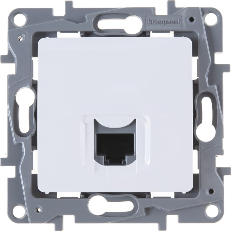 Розетка 1гн комп RJ45 с/у белый механизм кат.5е Etika Legrand (1/10) Розетка 1гн комп RJ45 с/у белый механизм кат.5е Etika Legrand (1/10)