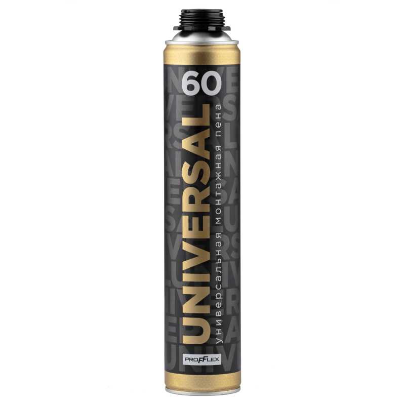 Пена монтажная PROFFLEX UNIVERSAL 60л 850мл (820гр) (12шт)