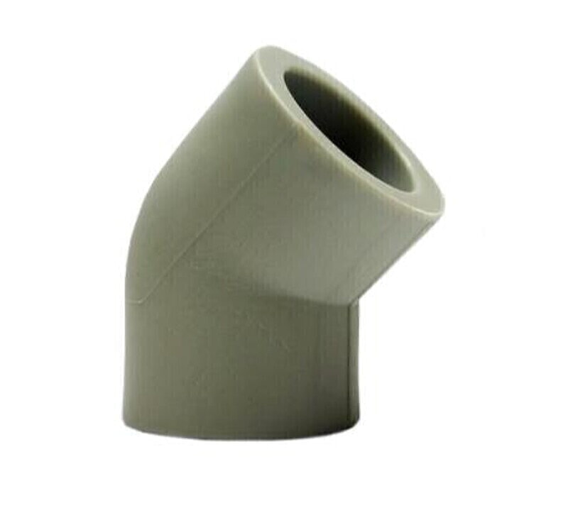 Угольник PP-R серый внутр. пайка Дн 20/45гр Pro Aqua