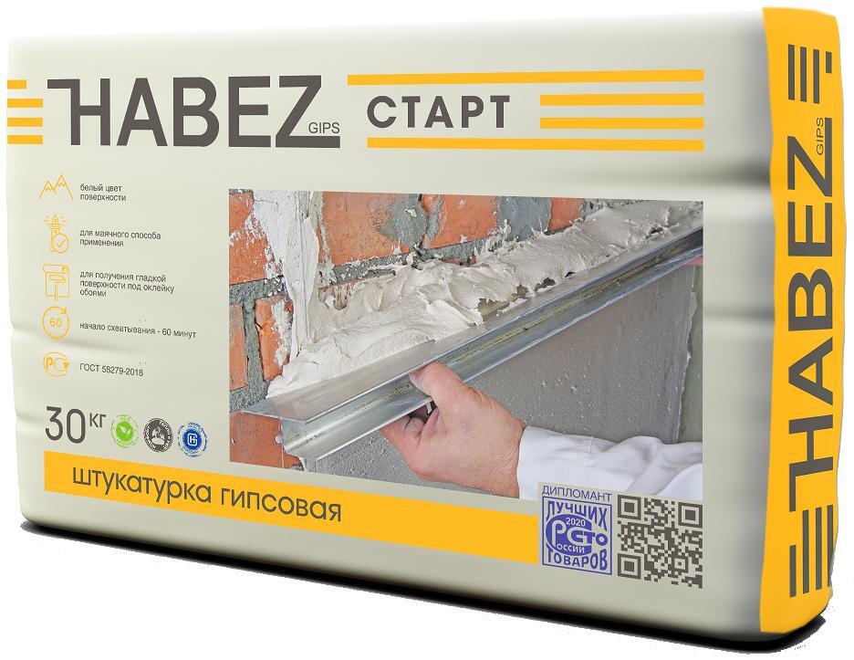 Штукатурка гипсовая HABEZ Старт РН (30кг) Штукатурка гипсовая HABEZ Старт РН (30кг)