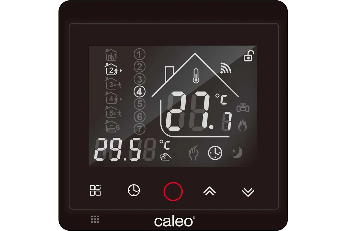 Терморегулятор цифровой CALEO С936 Wi-Fi Black Lux