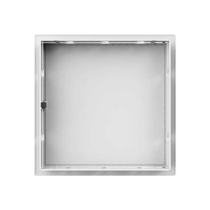 Люк ревизионный LN фланец 200x200 нажимной 224х224 пластик EVECS