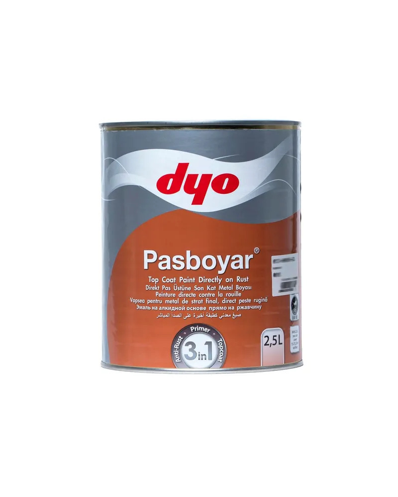 Грунт-эмаль PASBOYAR 3 в 1 темно-коричненвый 2,5л "Dyo"