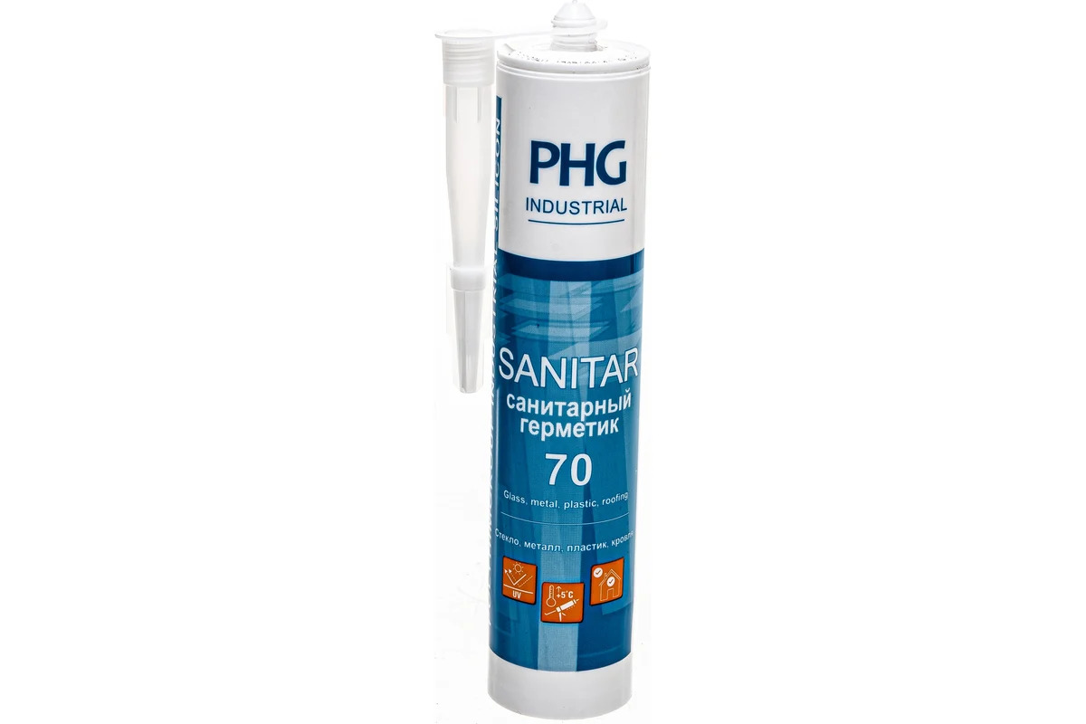 Герметик силиконовый санитарный PHG Industrial Sanitar Прозрачный (280мл)