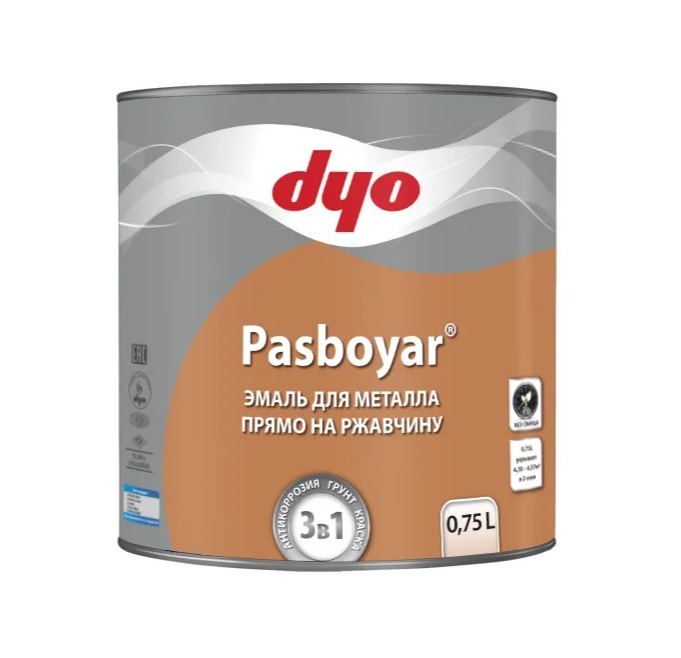 Грунт-эмаль PASBOYAR 3 в 1 белый 0,75л "Dyo"