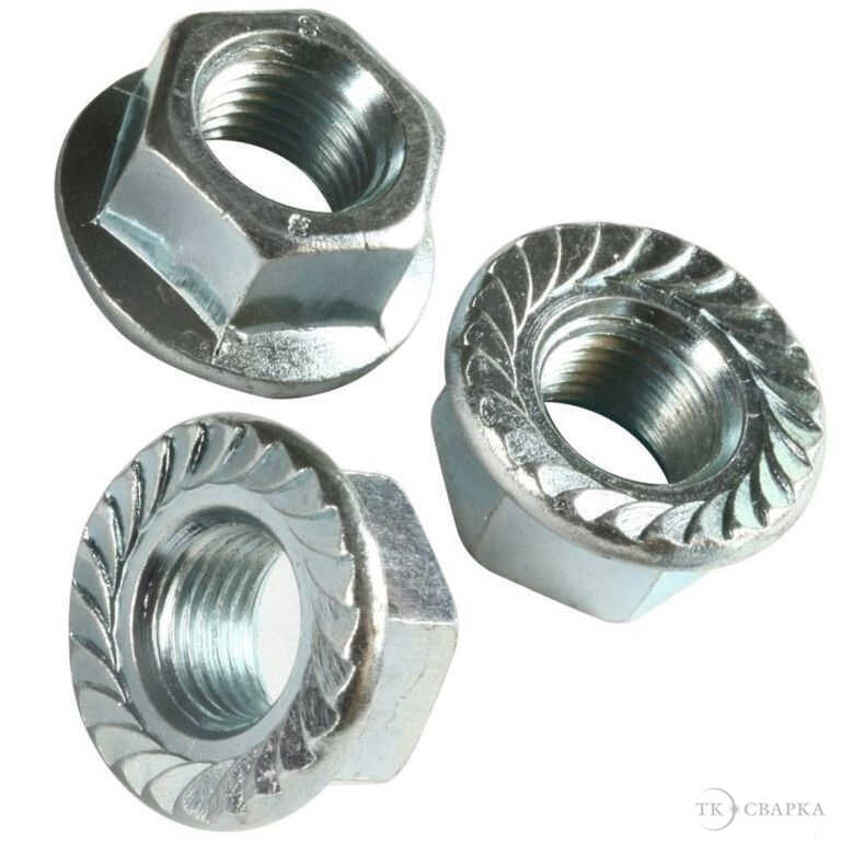 Гайка шестигранная с фланцем (DIN 6923) М8 (фасовка 4 шт) ХВАТ