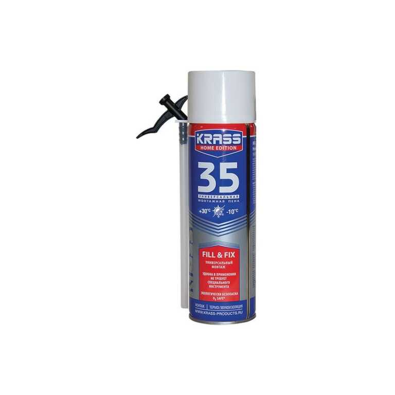 Пена монтажная KRASS Home Edition 35 всесезонная 0,5л Россия