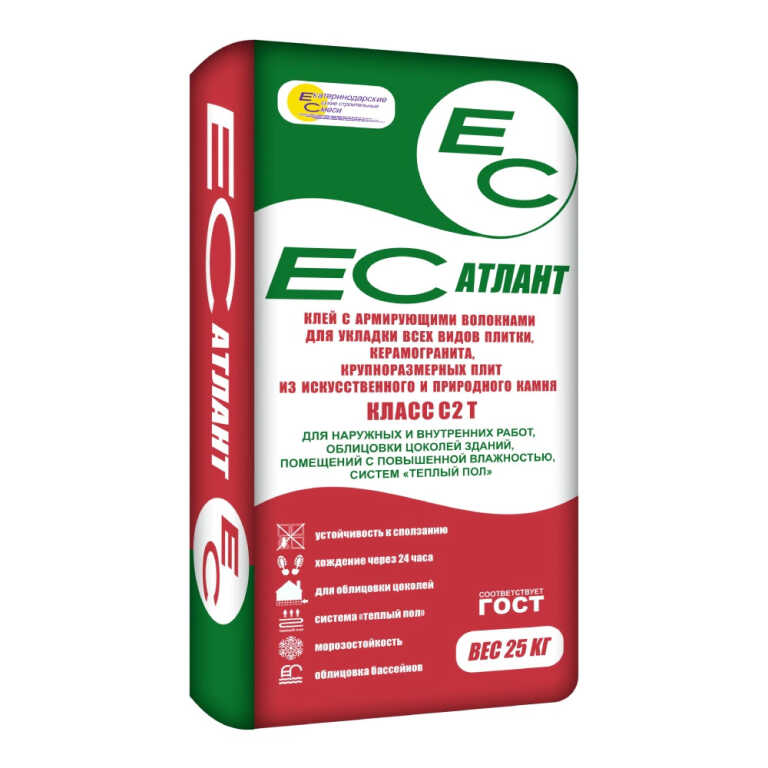 Клей для керамогранита ЕС Атлант (25кг)