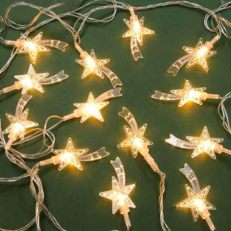 Гирлянда эл. насадка "Комета" 5м, 20LED, шампань, пост.св, ПВХ проз, 220В СНОУ БУМ