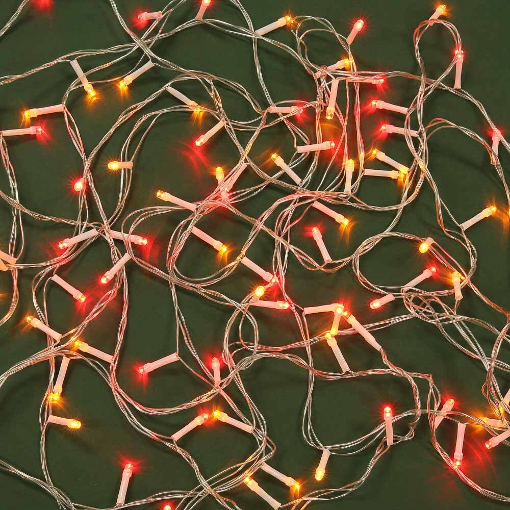 Гирлянда эл. вьюн 9м, 100LED, красный+золотой, пост. свечение, ПВХ прозрачный, 220В СНОУ БУМ Гирлянда эл. вьюн 9м, 100LED, красный+золотой, пост. свечение, ПВХ прозрачный, 220В СНОУ БУМ