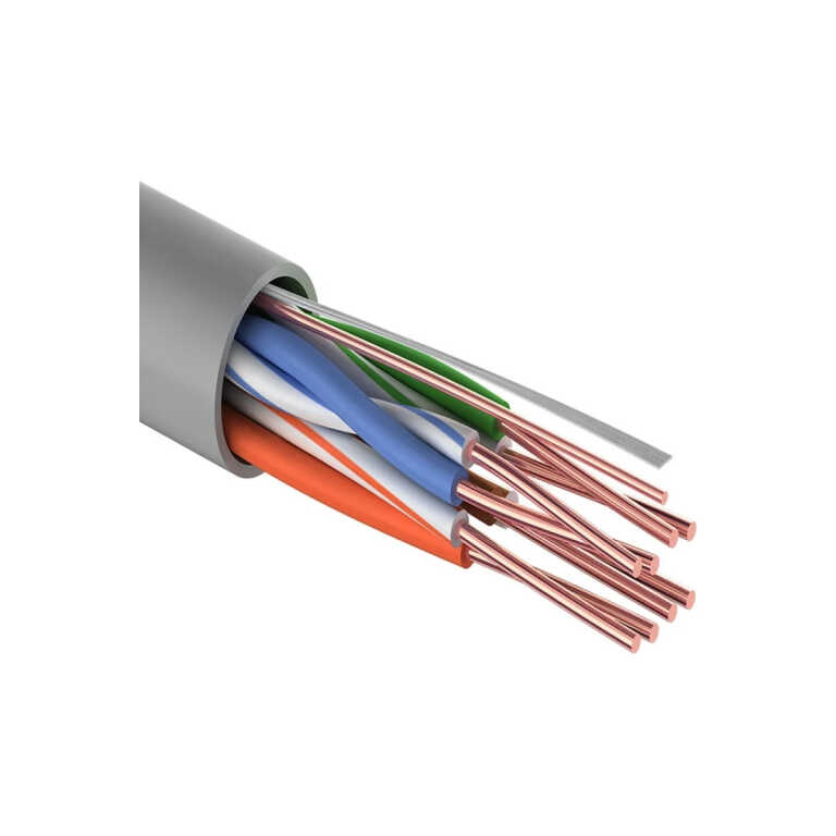 Кабель U/UTP 4PR 24AWG CAT5e PVC информационный (медь) INDOOR SOLID серый, (25м/бухта) PROconnect