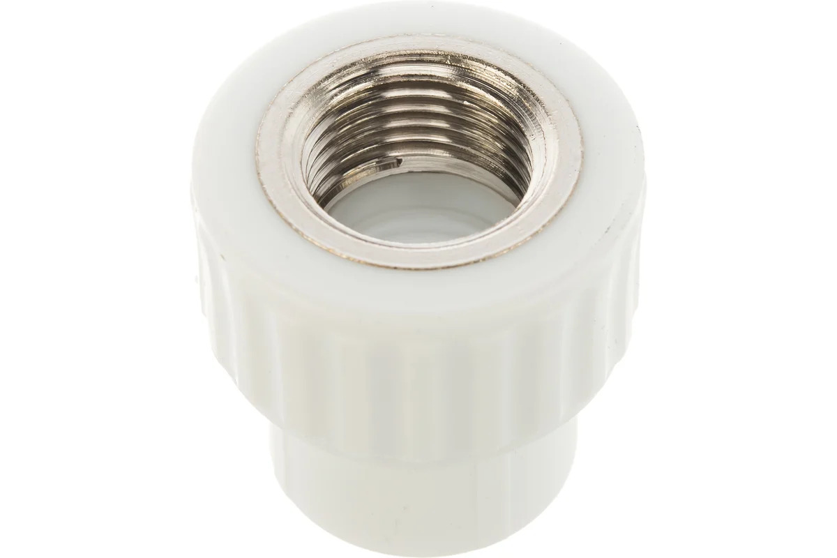 Муфта PP-R комбинированн белый Ду 20х1/2 ВР VALFEX (150/30)