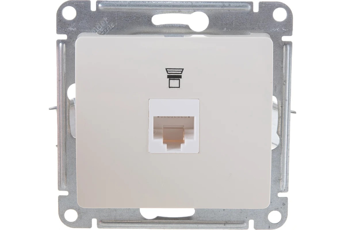 Розетка компьютерная SchE GLOSSA беж RJ45 кат 5Е