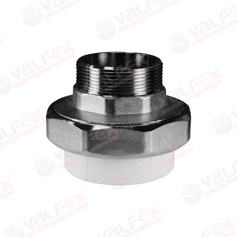 Муфта PP-R комбинир. разъём. (американка) белый Ду 25х3/4 HP VALFEX