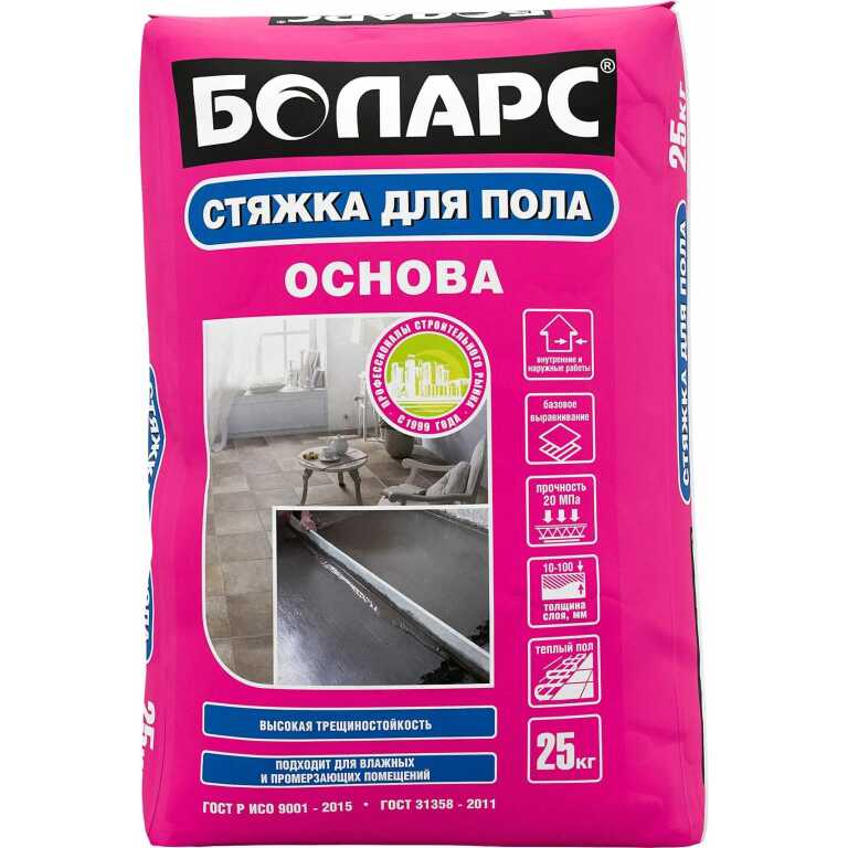 Стяжка для пола БТ (основа) БОЛАРС (25кг)
