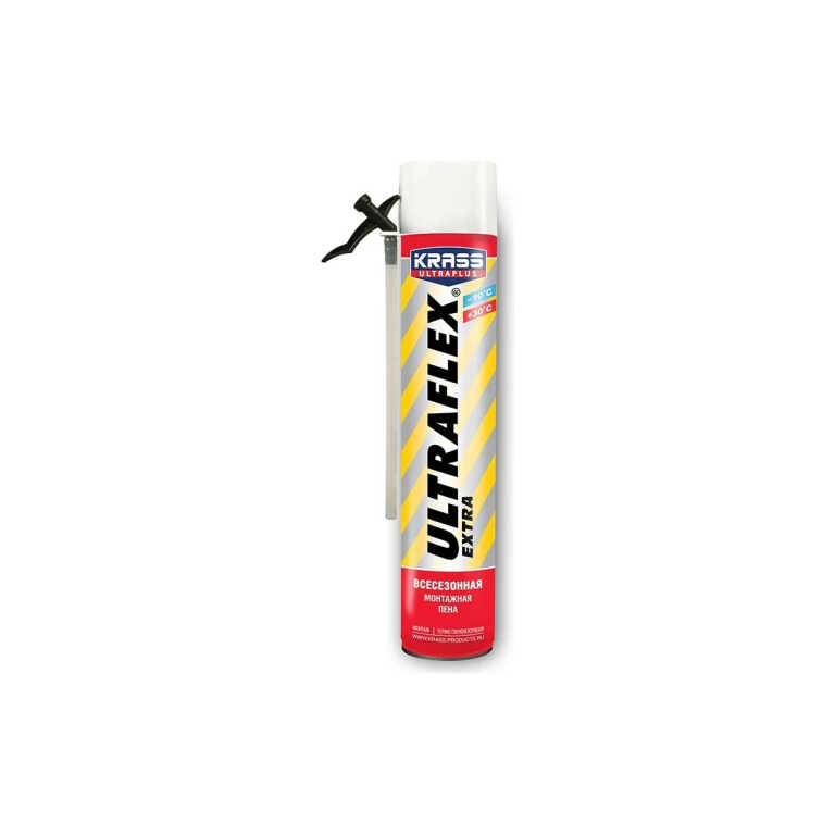Пена монт KRASS ULTRAFLEX Extra Всесезонная 0,65 л Россия