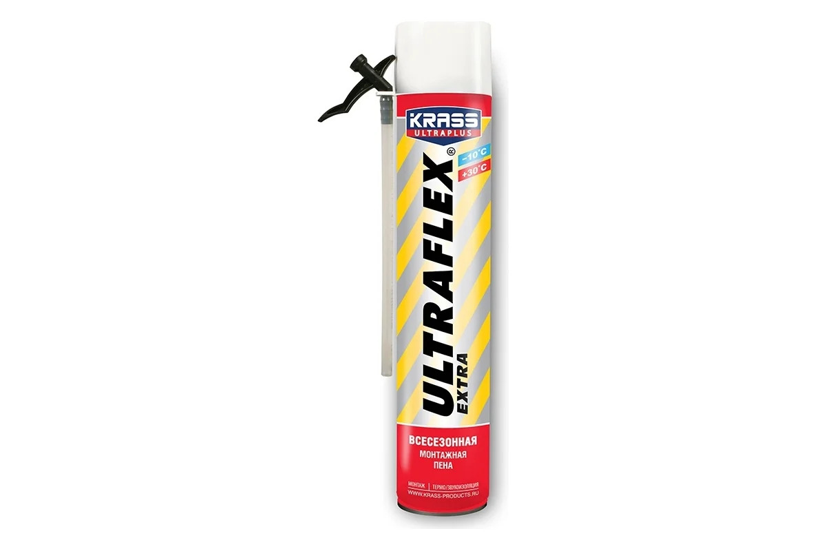 Пена монт KRASS ULTRAFLEX Extra Всесезонная 0,65 л Россия Пена монт KRASS ULTRAFLEX Extra Всесезонная 0,65 л Россия