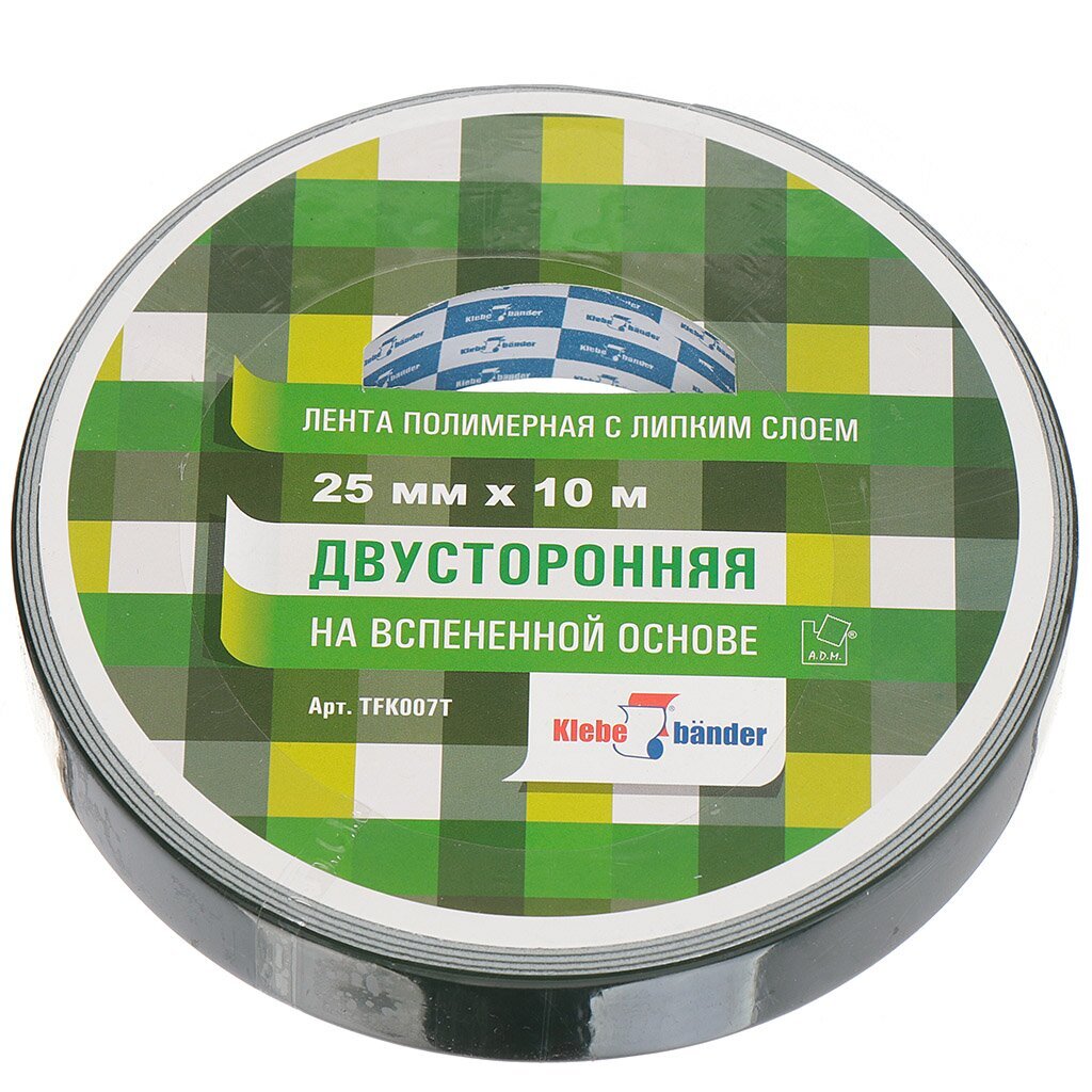 Двусторонняя зеркальная лента на вспененной основе 25мм х 10м Klebebander/6 TFK007T Двусторонняя зеркальная лента на вспененной основе 25мм х 10м Klebebander/6 TFK007T