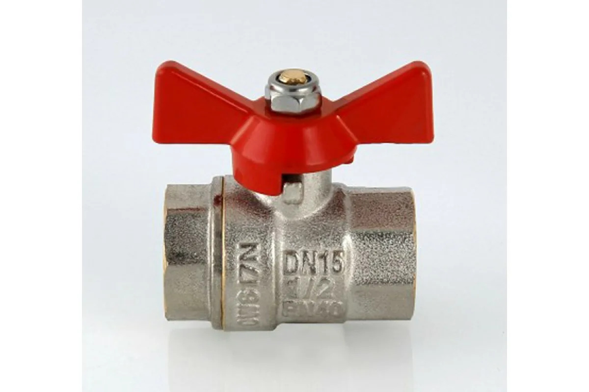Кран шар. лат. никель RAFTEC Red DN15 (1/2'') В/В бабочка Кран шар. лат. никель RAFTEC Red DN15 (1/2'') В/В бабочка