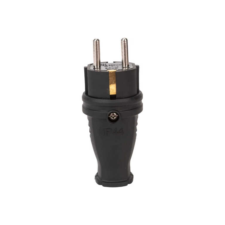 Вилка электрич прямая с заземл каучук 16А 250В IP44 IN HOME 9210 (20шт)