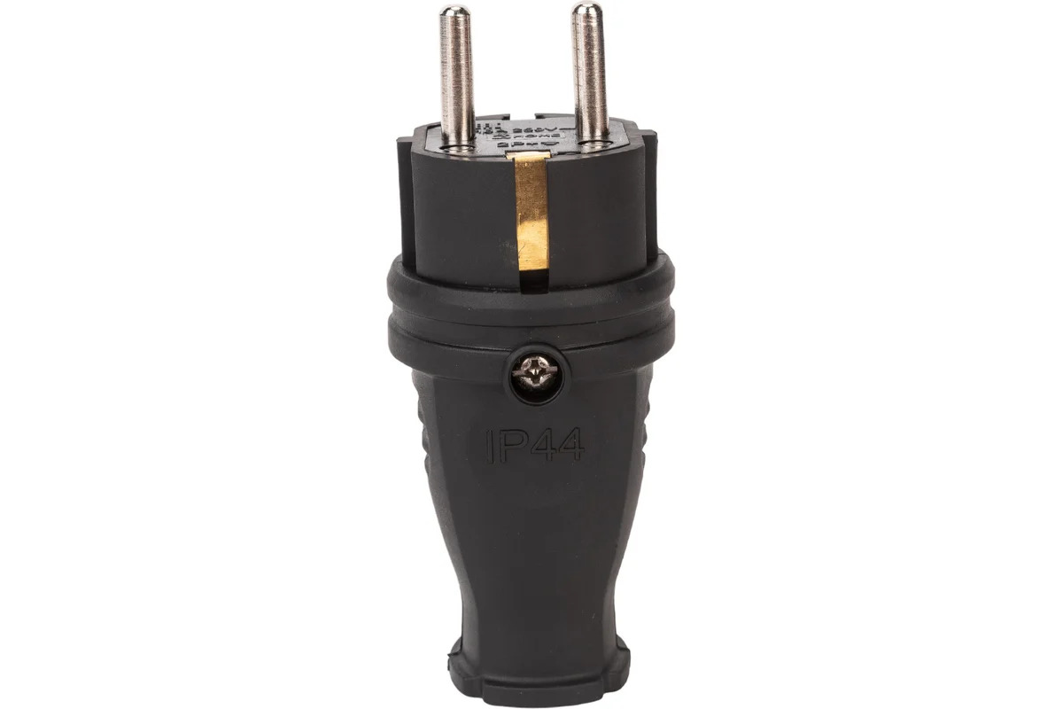 Вилка электрич прямая с заземл каучук 16А 250В IP44 IN HOME 9210 (20шт)