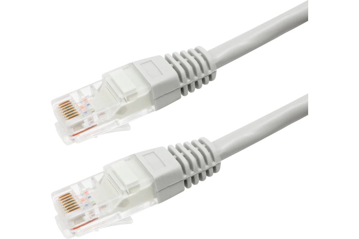 Патч-корд UTP CAT5e литой 10м ПВХ серый OXION