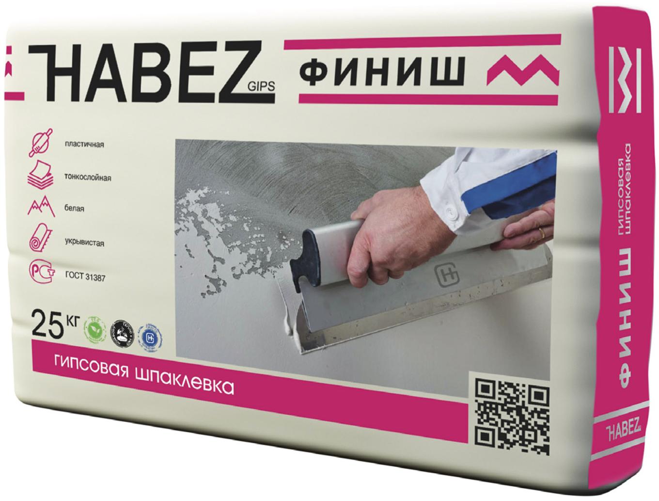 Шпатлевка гипсовая финишная HABEZ Финиш (25кг)