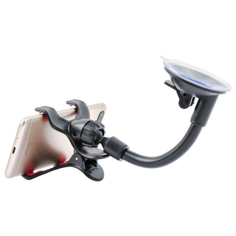 Авто-держатель VIXION PRO VR-2 с прищепкой на гибкой штанге (черный)