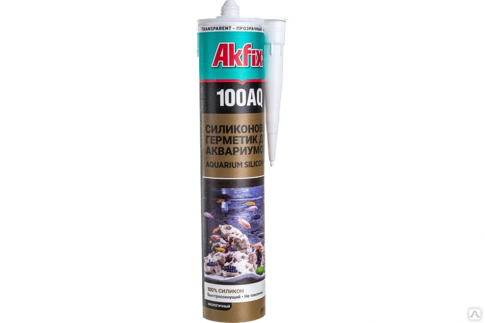 Герметик силиконовый аквариумный Akfix 100AQ, 280 мл, Черный