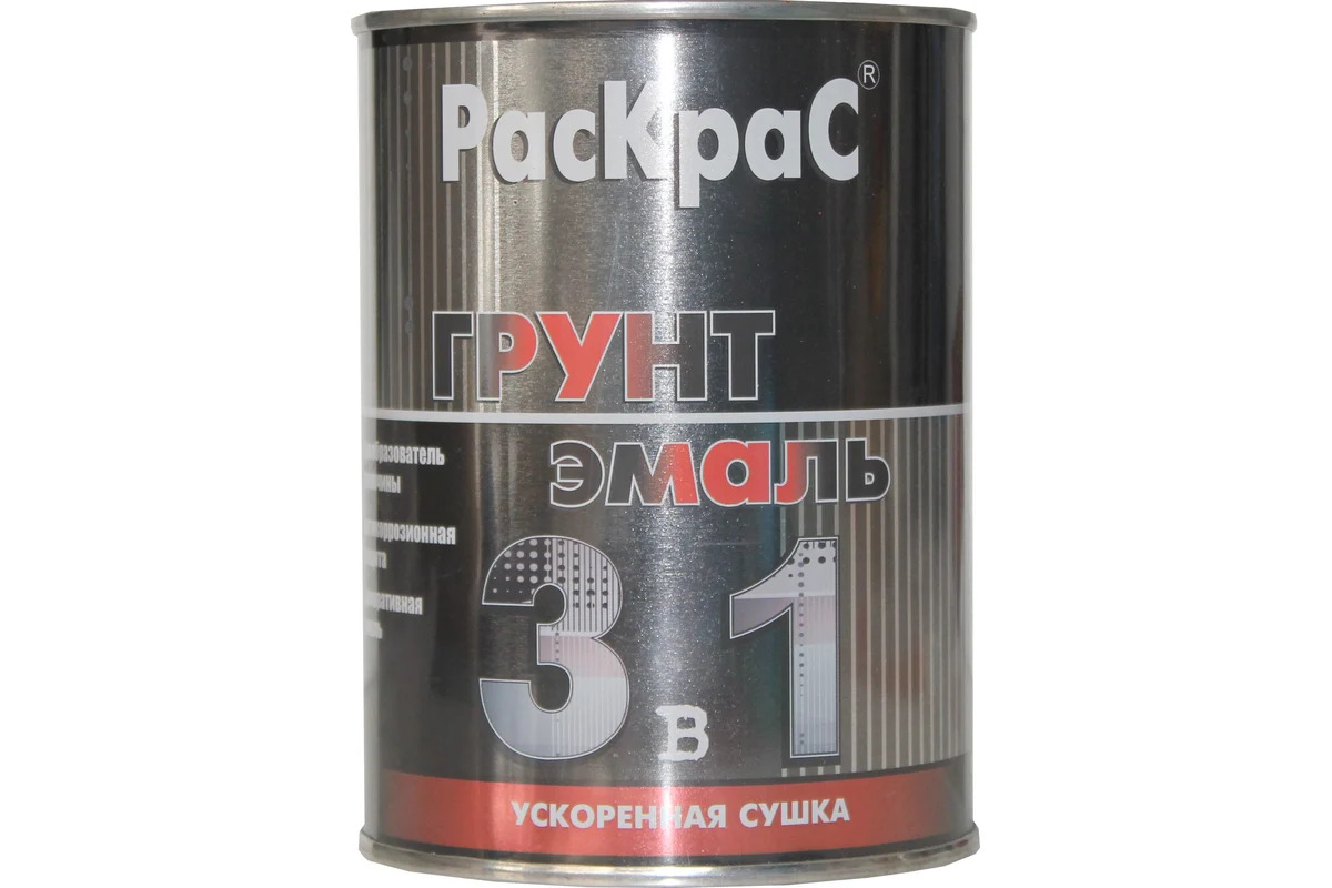 Грунт-эмаль РАСКРАС белая 3в1 1,9кг КВИЛ