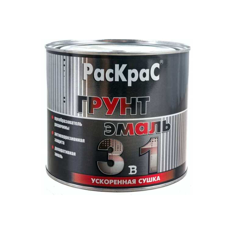 Грунт-эмаль РАСКРАС т/серый 3в1 1.9кг КВИЛ RAL7005