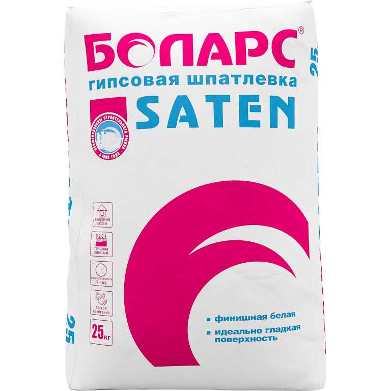 Шпатлевка гипсовая SATEN БОЛАРС (25кг)