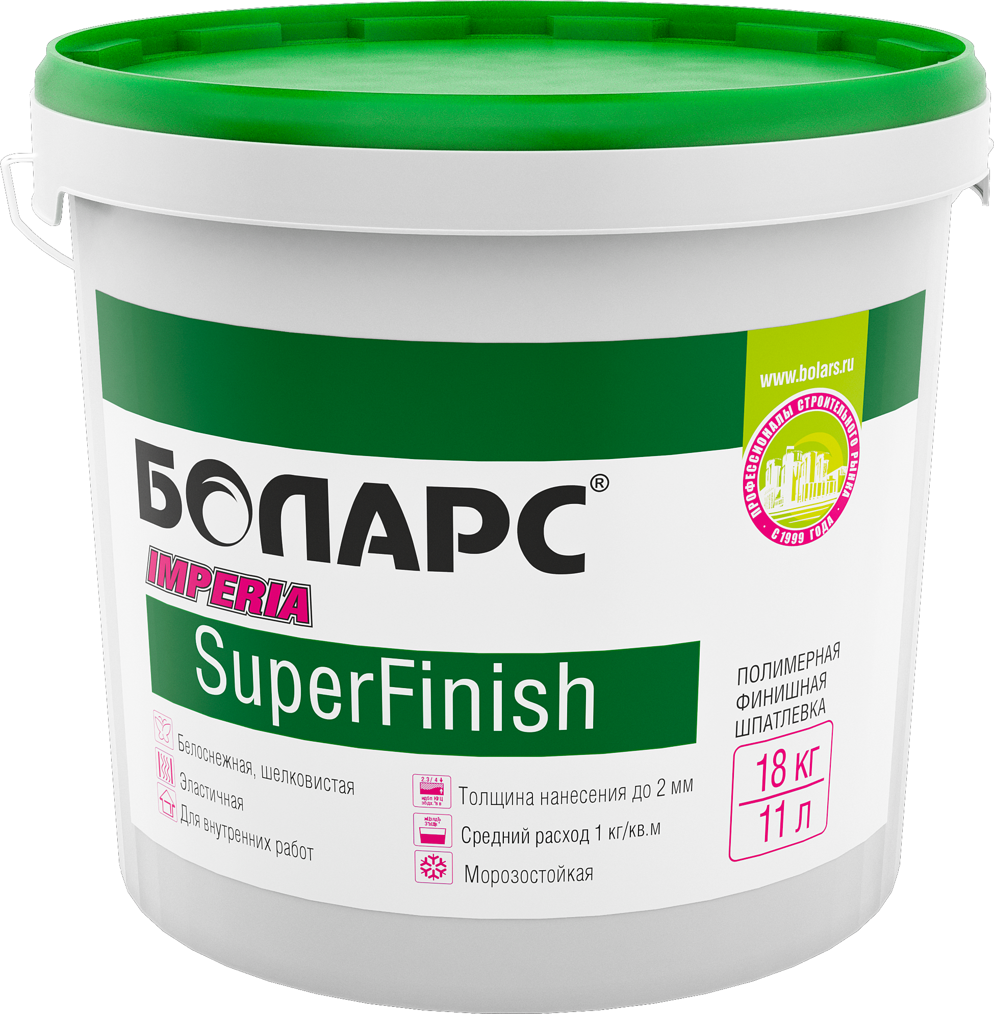 Шпатлевка готовая БОЛАРС Imperia Super Finish (18кг)