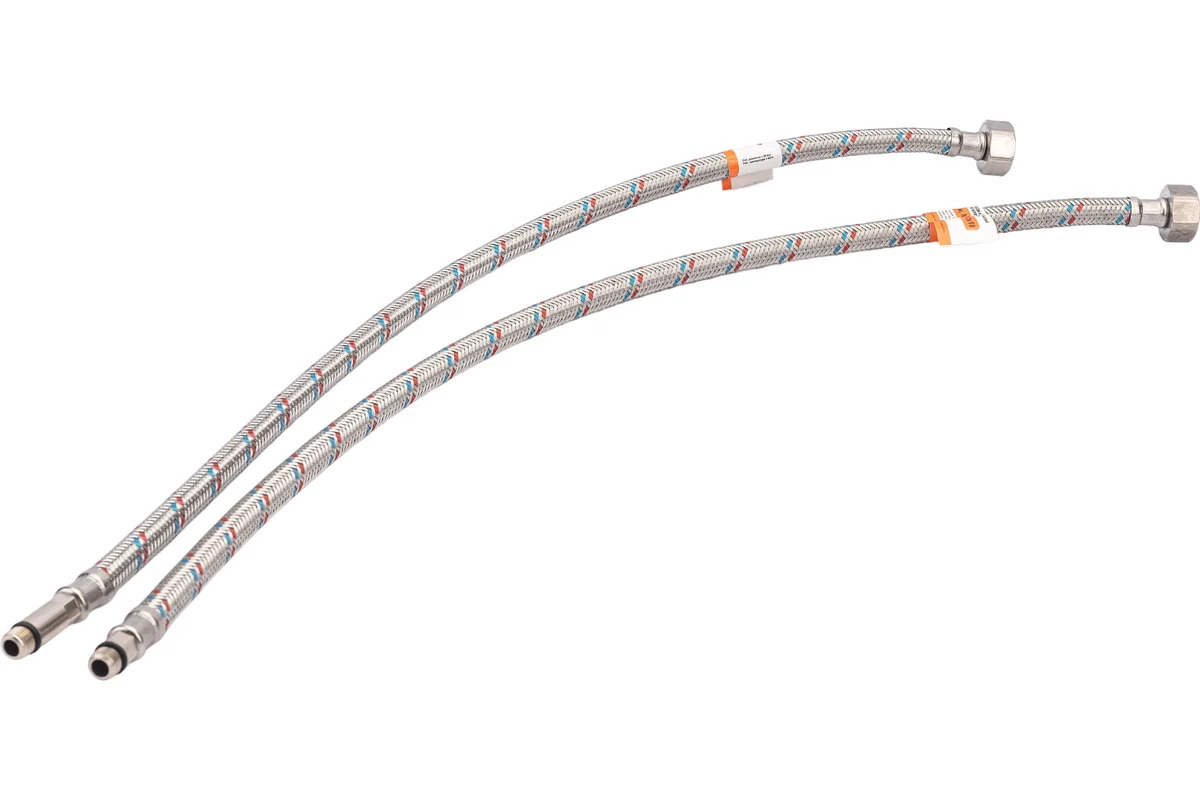 Гибкая подводка для смесителей М10*1/2"  0,6 м. РМС (силик.оболочка)