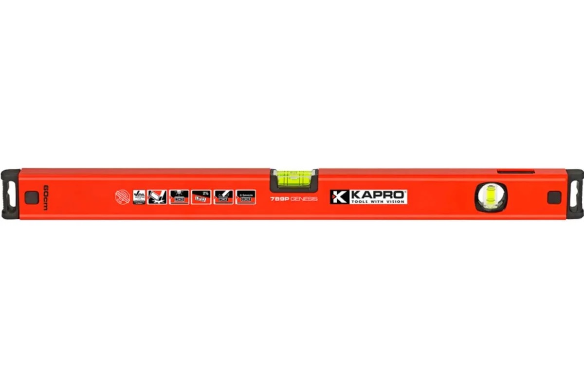 Уровень 40см KAPRO Plumbsite Genezis коробчатый противоударный 2 глазка (1 зеркальный)