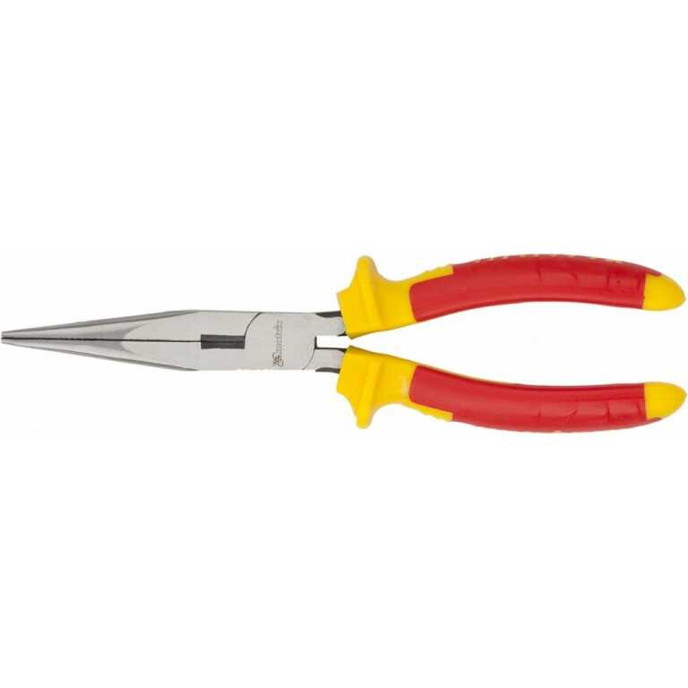 Длинногубцы диэлектрические 200мм MATRIX Professional Insulated прямые двухкомпонентные рукоятки