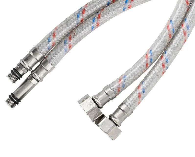 Гибкая подводка для смесителей М10*1/2"  1,2 м. РМС (силик.оболочка)