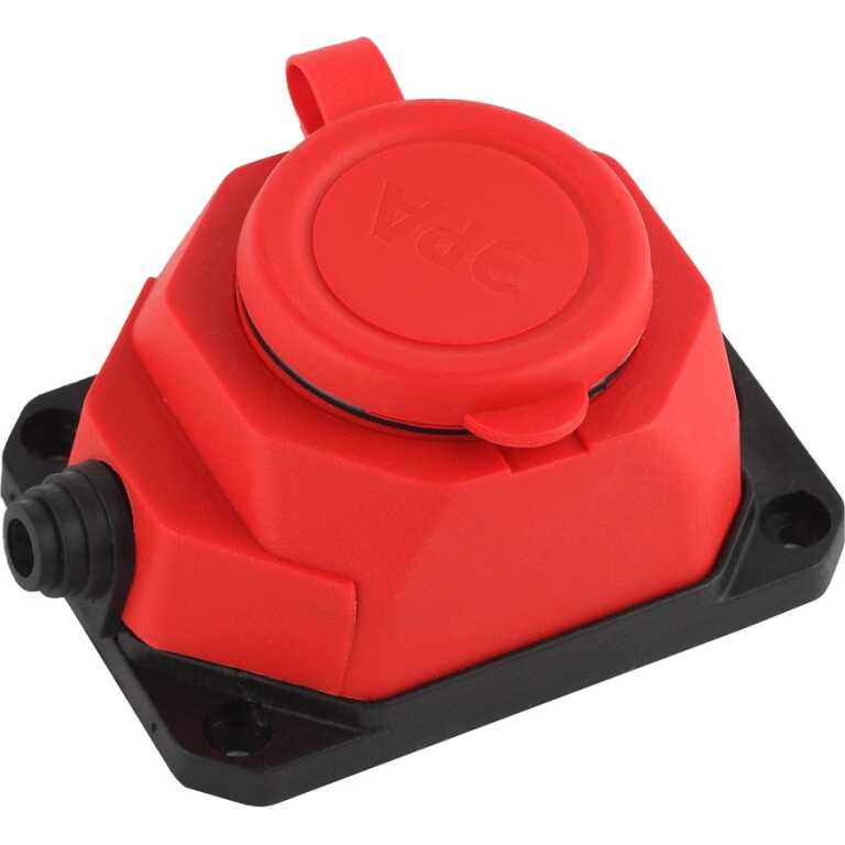 Колодка 1гн с З/К красная каучук с крышкой IP44 K-1e-RED-IP44 ЭРА