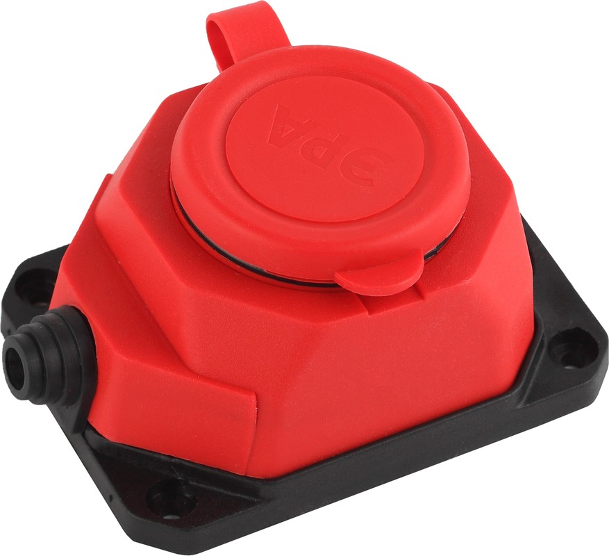 Колодка 1гн с З/К красная каучук с крышкой IP44 K-1e-RED-IP44 ЭРА
