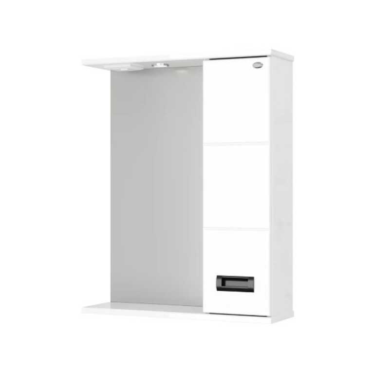 Зеркало-шкаф Onika Балтика Black 58.01 правое LED-светильник