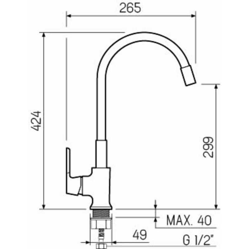 Смеситель для кухни РМС Д35 SL123W-016F-1