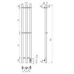 Полотенцесушитель электрический Point Деметра PN12822B (120x1200)