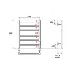 Полотенцесушитель электрический Point Аврора PN10856BR П6 (500x600)диммер справа,бронза